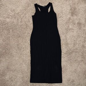 Popular Basics Black Midi Dress